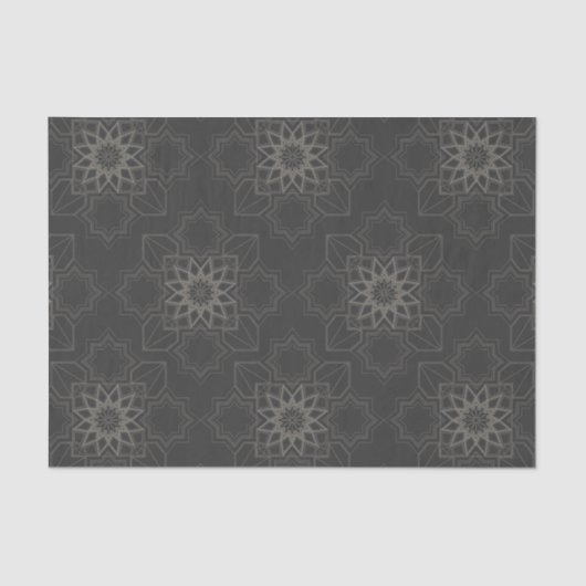 Elegant Dark Patroon Tissuepapier (Voorkant)