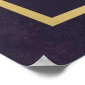Elegant dark purple and gold wedding welcome sign poster (Hoek)