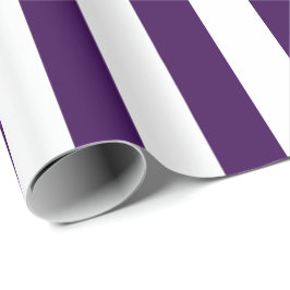 Elegant Dark Purple and White Striped Pattern Cadeaupapier