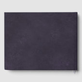 Elegant dark purple gold foil typography wedding gastenboek (Achterkant)