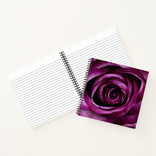 Elegant Dark Purple Rose Notitieboek (Binnen)