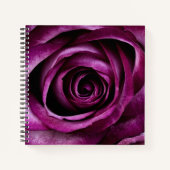 Elegant Dark Purple Rose Notitieboek (Voorkant)