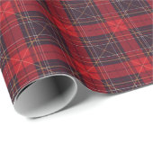 Elegant Dark Red and Black Buffalo Plaid Tartan Cadeaupapier (Rol Hoek)