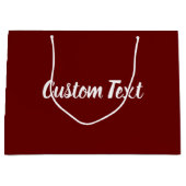 Elegant Dark Red en White Script Text Sjabloon Groot Cadeauzakje (Voorkant)