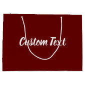 Elegant Dark Red en White Script Text Sjabloon Groot Cadeauzakje (Achterkant)
