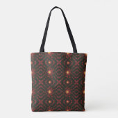 Elegant Dark Red Geometric Mandala Tote Bag – Arti (Achterkant)