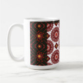 Elegant Dark Red Geometric Pattern Ceramic Mug – A Koffiemok (Links)
