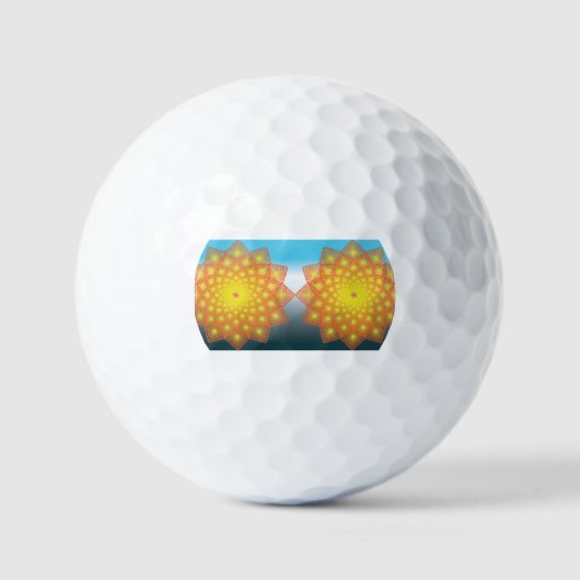 Elegant Dark Red Geometric Pattern Stainless Steel Golfballen (Voorkant)