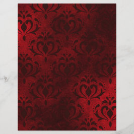 Elegant Dark Red  Pattered Scrapbook Paper