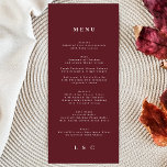 Elegant Dark Red Plum Burgundy Classic Wedding Menu<br><div class="desc">slim menu om het collectie aan te passen *als u meer papieren opties wilt,  kunt u dit ontwerp overbrengen naar een slim programma *of voor meer hulp contact met mij opnemen</div>