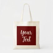 Elegant Dark Red voegt Jouw tekst Modern Trendy to Tote Bag (Voorkant)