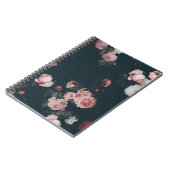 Elegant Dark Rich Chic Floral roze Roses Notitieboek (Linkerzijde)