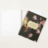 Elegant Dark Rich Chic Floral roze Roses Planner (Display)