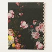 Elegant Dark Rich Chic Floral roze Roses Planner (Achterkant)