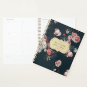 Elegant Dark Rich Chic Floral roze Roses Planner (Display)