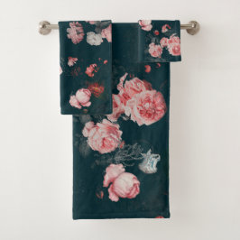 Elegant Dark Rich Dutch Floral roze Roses Bad Handdoek