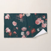 Elegant Dark Rich Dutch Floral roze Roses Bad Handdoek (Handdoek)