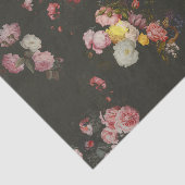 Elegant Dark Rich Dutch Floral roze Roses Tissuepapier (Detail)