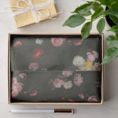 Elegant Dark Rich Dutch Floral roze Roses Tissuepapier (Geschenk)