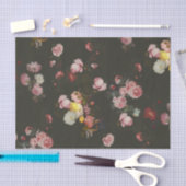 Elegant Dark Rich Dutch Floral roze Roses Tissuepapier (Craft)