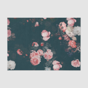 Elegant Dark Rich Dutch Floral roze Roses Tissuepapier