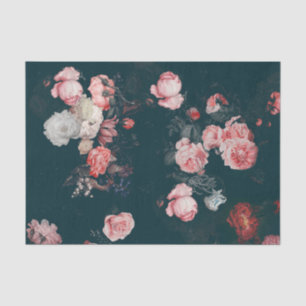 Elegant Dark Rich Dutch Floral roze Roses Tissuepapier