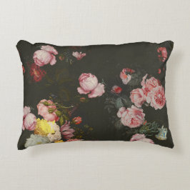 Elegant Dark Rich Floral roze Roses Accent Kussen