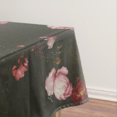 Elegant Dark Rich Floral roze Roses Tafelkleed (Voorbeeld)