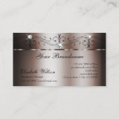 Elegant Dark Roos Gold Squiggins met Logo Visitekaartje (Achterkant)
