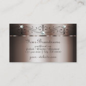 Elegant Dark Roos Gold Squiggins Visitekaartje (Achterkant)