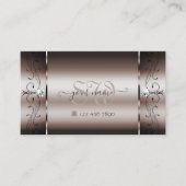 Elegant Dark Roos Gold Squiggins Visitekaartje (Voorkant)