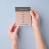 Elegant Dark Roos Grey Beauty Salon Flyer (Hand)