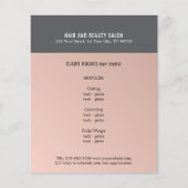 Elegant Dark Roos Grey Beauty Salon Flyer (Voorkant)
