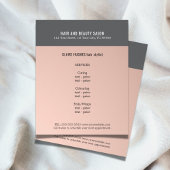 Elegant Dark Roos Grey Beauty Salon Flyer