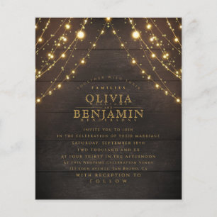 Elegant Dark Rustic Wood Lights String Fly Flyer