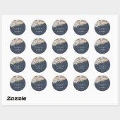 Elegant Dark Sage Pampas Grass Wedding Ronde Sticker (Vel)