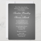 Elegant Dark Silver Wedding Invitations Kaart (Voorkant)