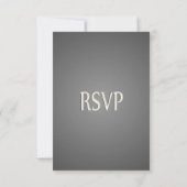 Elegant Dark Silver Wedding RSVP met Menu (Achterkant)
