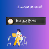 Elegant Dark Simple Manager Naambordje