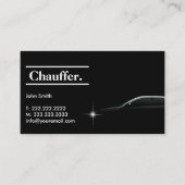 Elegant Dark Taxi Driver/Chauffeur Visitekaartje (Voorkant)
