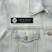 Elegant Dark Theme Employee Naamplaatje (In situ)