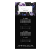 Elegant Dark Violet Floral Pricing of Services Reclamekaart (Voorkant)