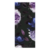 Elegant Dark Violet Floral Pricing of Services Reclamekaart (Achterkant)