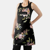 Elegant Dark Waterverf Floral - Aangepast Schort (Insitu)