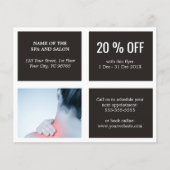 Elegant Dark White Blue Photo Massage Therapist Flyer (Voorkant)
