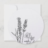 Elegant Dark Wildflower-menukaart Feestdagenkaart (Achterkant)