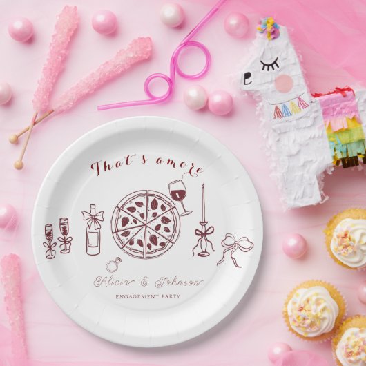 Elegant, dat is een meer verlovingsfeest papieren bordje (Feest)