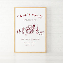 Elegant dat is een meer verlovingsfeest welkomstbo poster