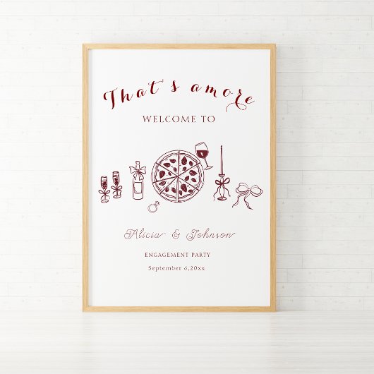 Elegant dat is een meer verlovingsfeest welkomstbo poster