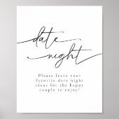 Elegant Date Night Ideeën Modern Vrijgezellenfeest Poster (Voorkant)